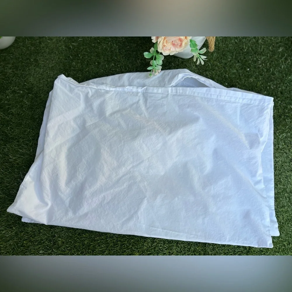 Parachute Pillow cover 100% COTTON KING / WHITE NEW